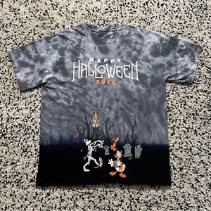 Disney Parks Men’s Halloween Tee Shirt 2018 Black Grey Short Sleeve Size XL